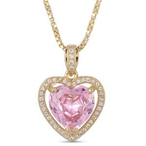 New Vanessa Mooney THE MINI HEART NECKLACE PINK